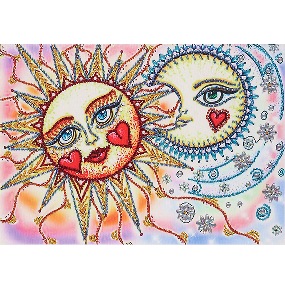 

Sun and Moon - Special Shaped Diamond Painting - 40*30CM, 501 Original