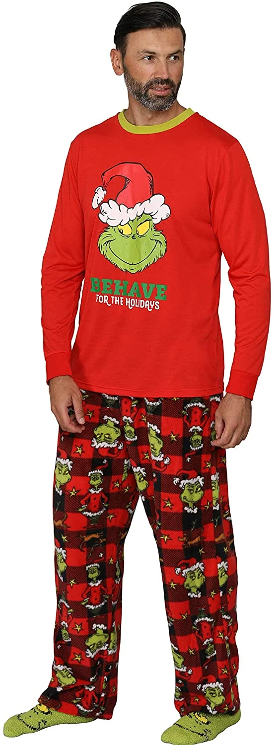 GRINCH Pyjamas, T-Shirt OR Leggings (Choose) Xmas Christmas OFFICIAL Dr  Seuss PJ