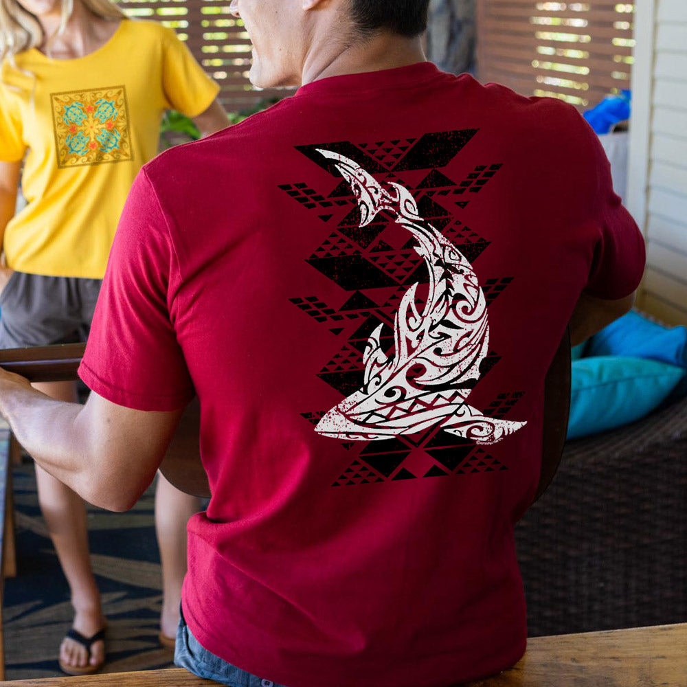  Tribal Shark Graphic T-Shirt - Bold Design for Summer Adventures
