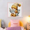 (Small Size)Gnome In The Toilet - 18CT Counted Cross Stitch - 25*25cm