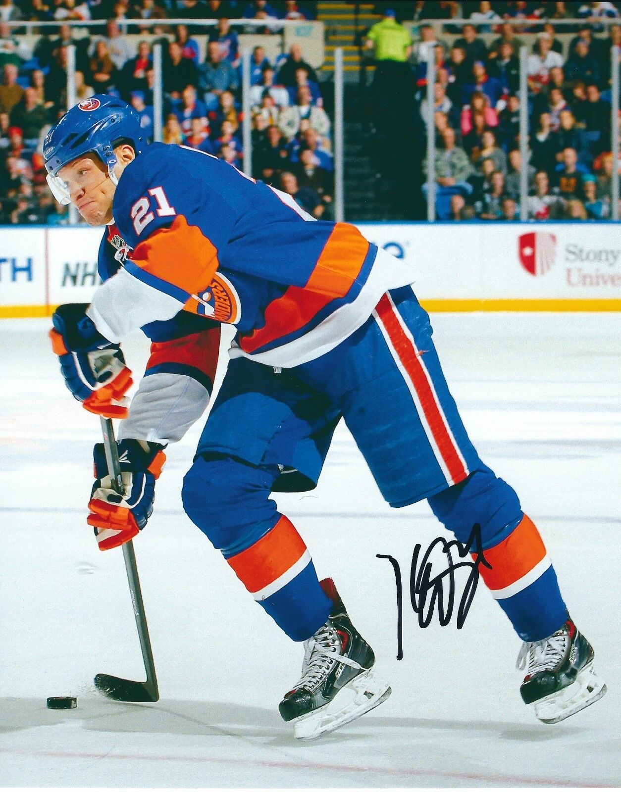 Signed 8x10 KYLE OKPOSO New York Islanders Photo Poster painting - COA