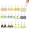 12 Pairs Sun Star Moon Diamond Painting Earrings DIY Diamond Art Earrings
