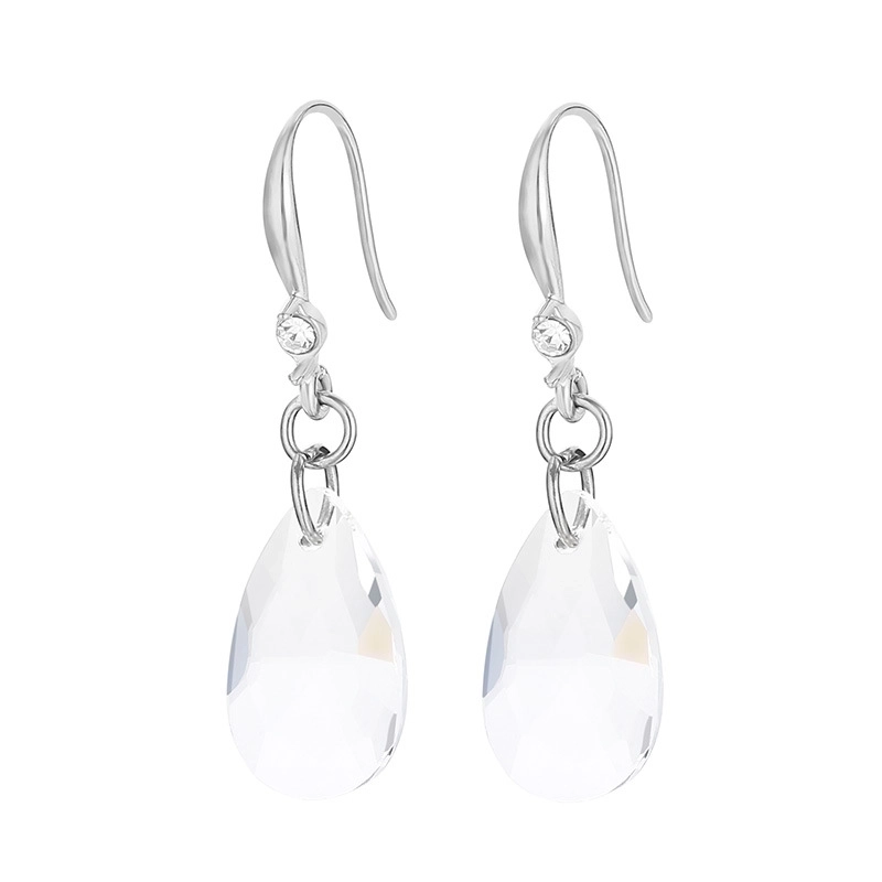 1 Pair Fashion Solid Color Plating Inlay 304 Stainless Steel Stainless Steel Satellite Stone Rhinestones 18K Gold Plated Drop Earrings