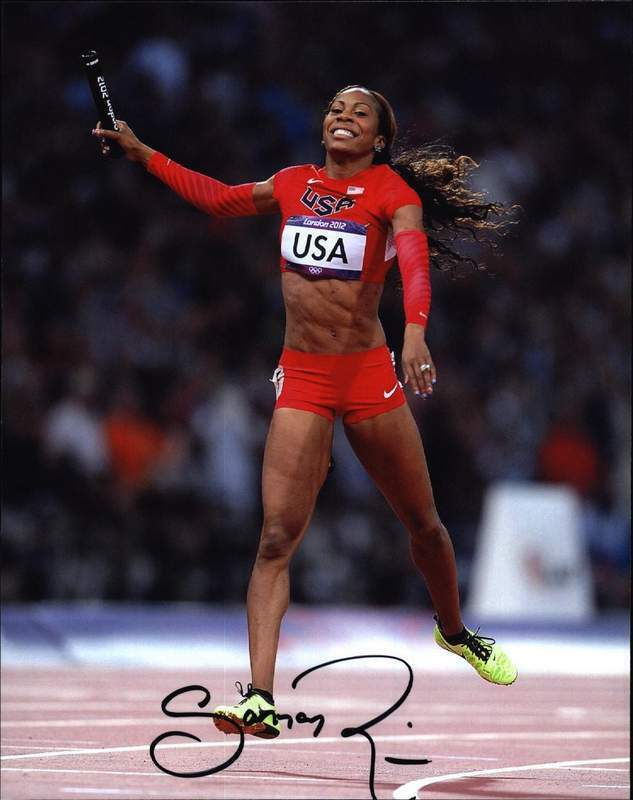 Sanya Richards-Ross authentic signed olympics 8x10 Photo Poster painting W/Cert Autographed 01