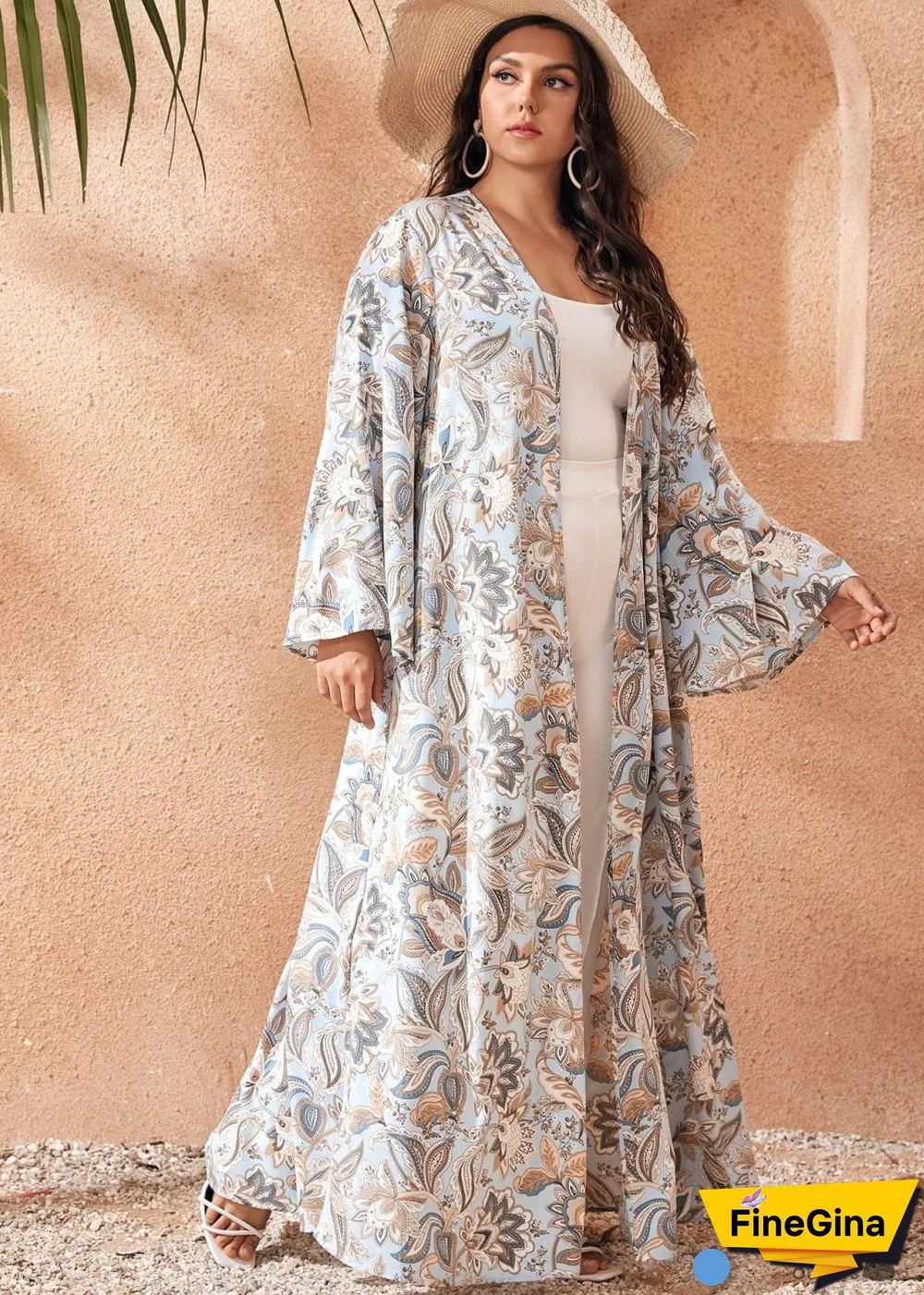 Women's Chic Plus Size Luna Boho Kimono Dress