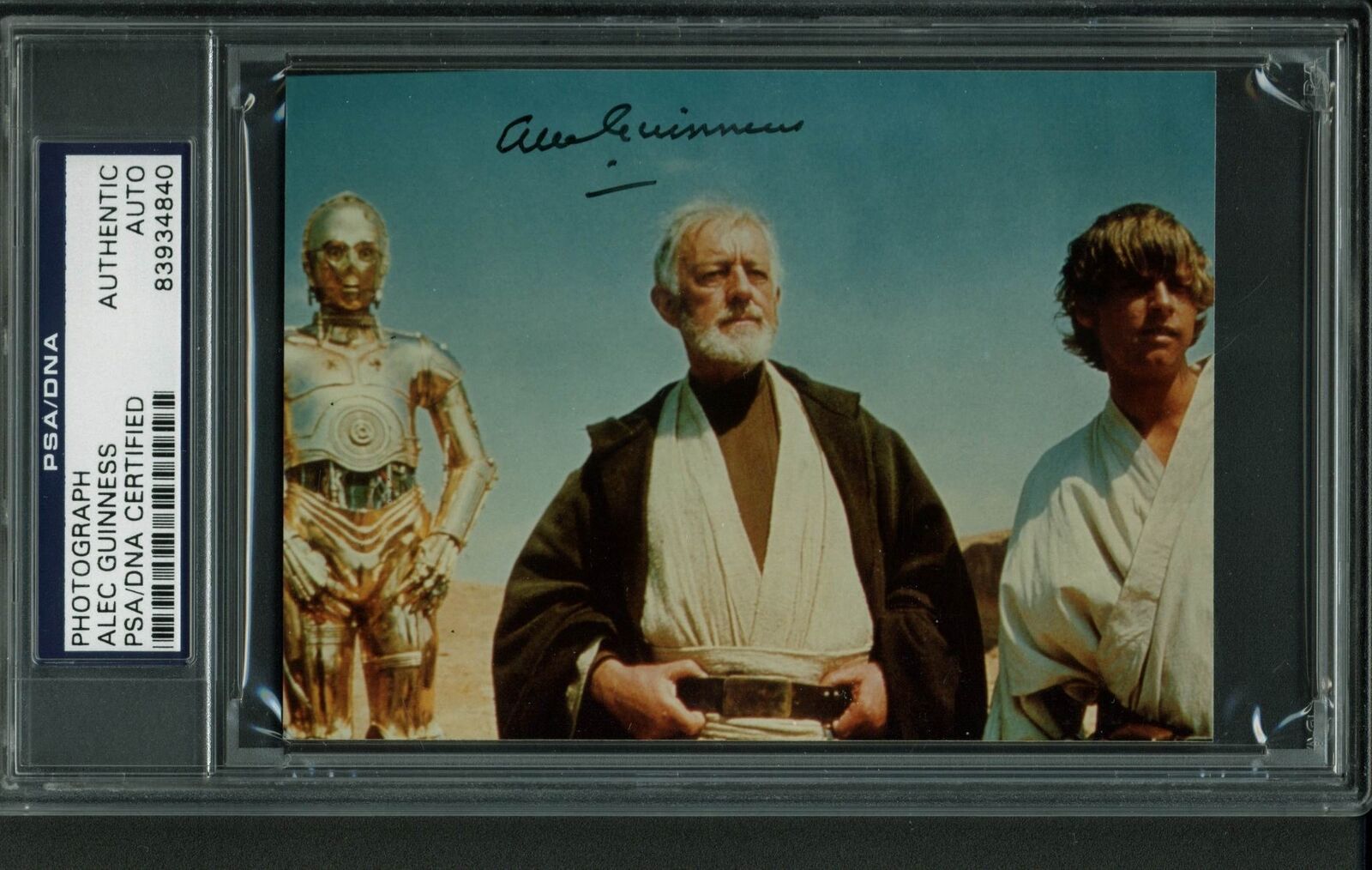 Alec Guinness Star Wars Authentic Signed 3.5x4 7/8 Photo Poster painting PSA/DNA Slabbed