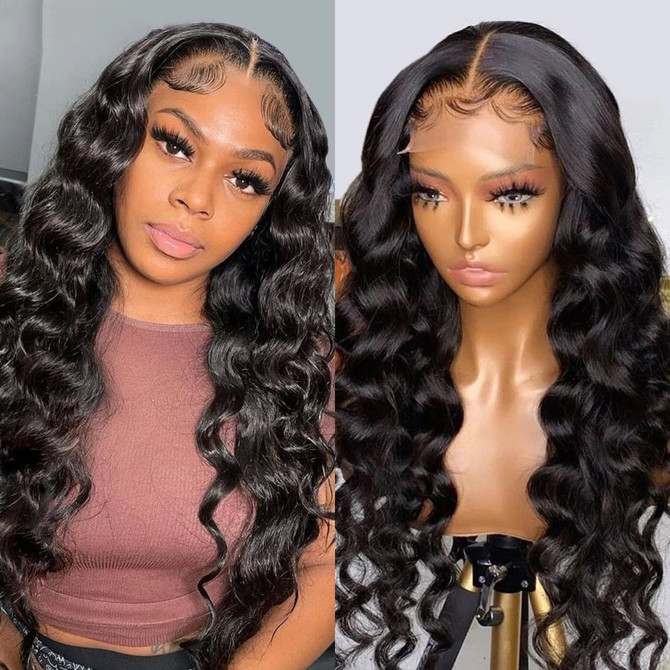 Loose Deep Wave Frontal Wig For Women HD Lace Front Human Hair Wigs Loose Wave 28 30&quot; Brazilian 180% Deep Human Hair Wigs US Mall Lifes