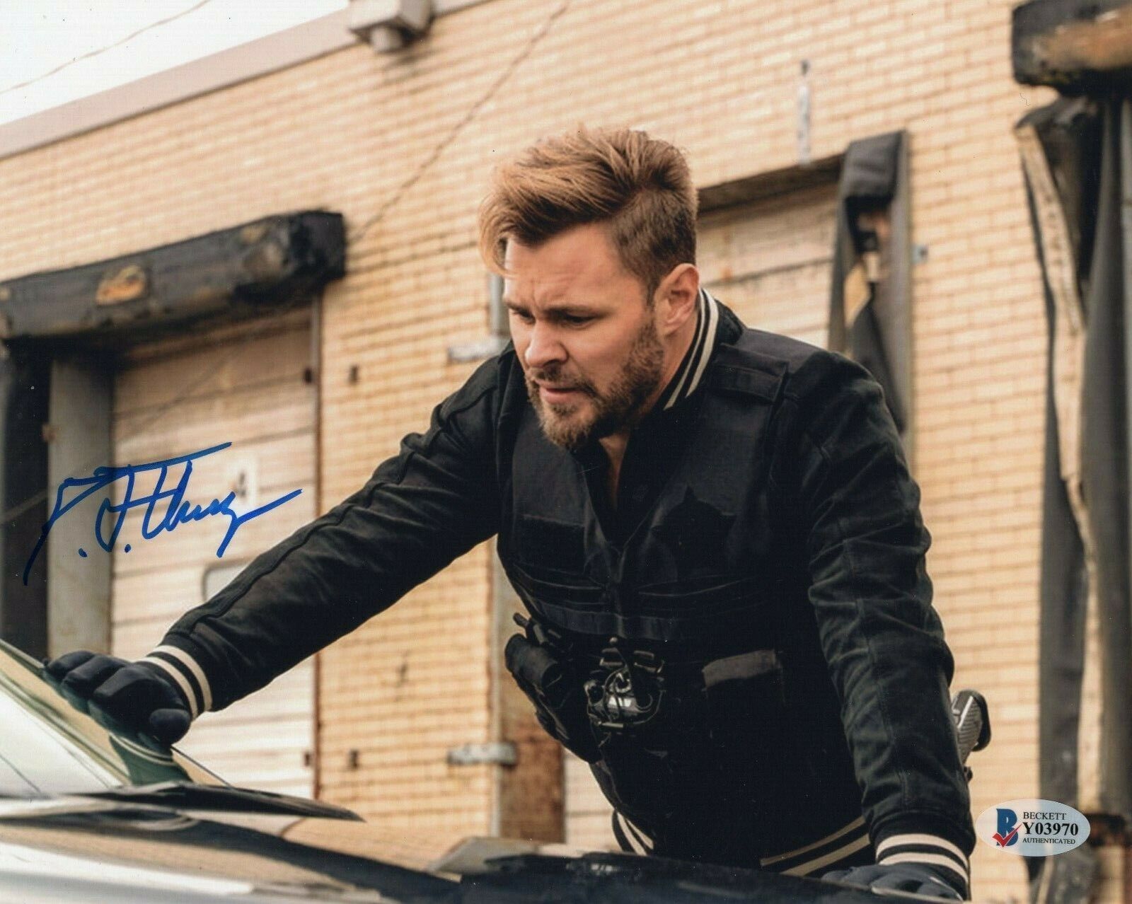 Patrick Flueger Signed Chicago P.D. Adam 8x10 Photo Poster painting w/Beckett COA Y03970