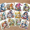 12PCS Diamond Painting Easter Goblins Greeting Card Kit for Birthdays Thanksgiving & Special Occasion