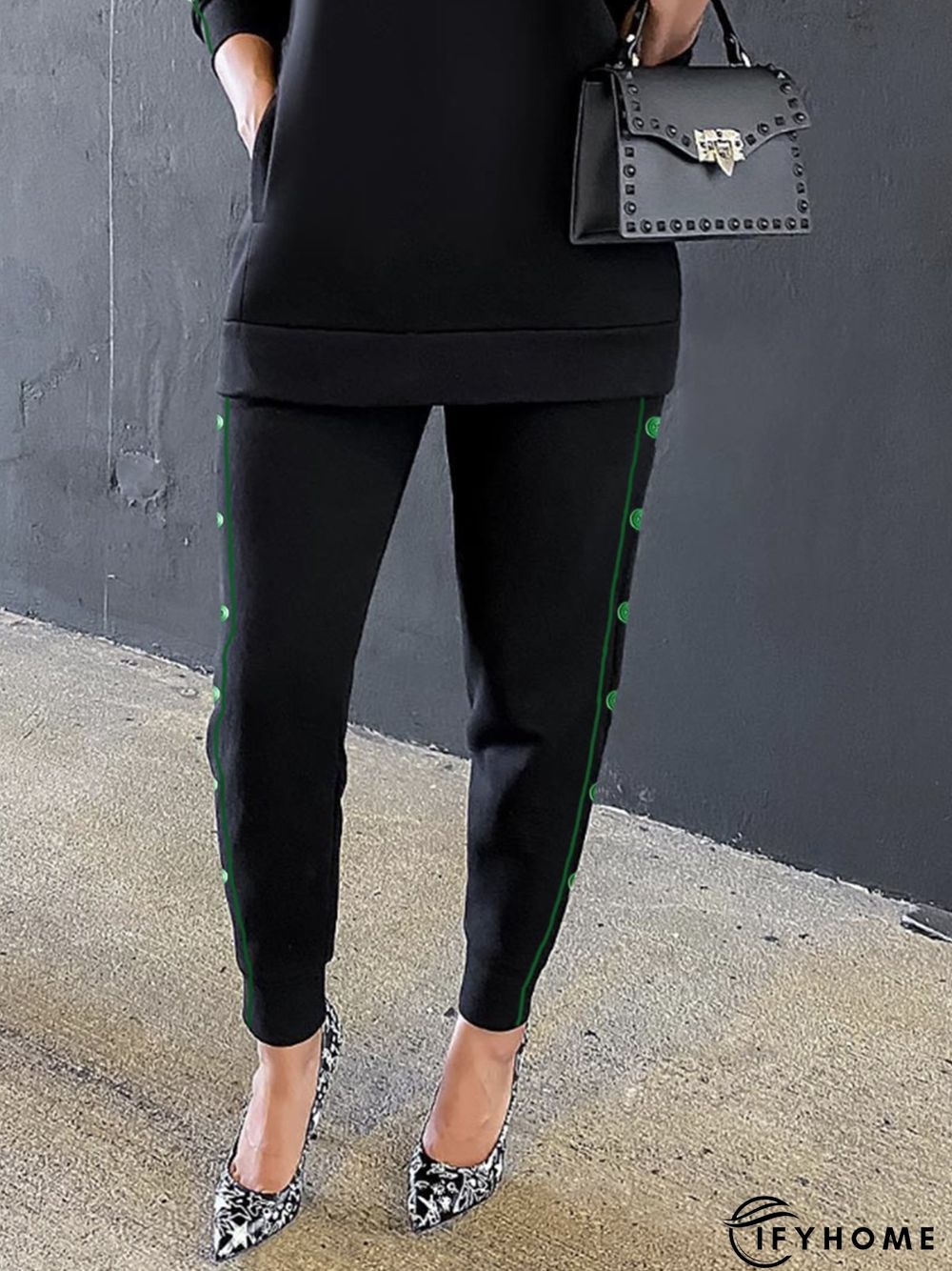 Urban Color Block Regular Fit Casual Pants | IFYHOME