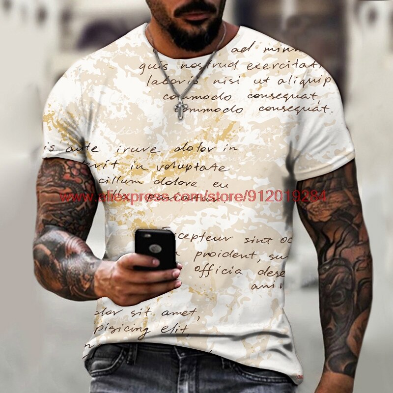 

Letter - 3D Printed Men T Shirt, Xxxl, 501 Original