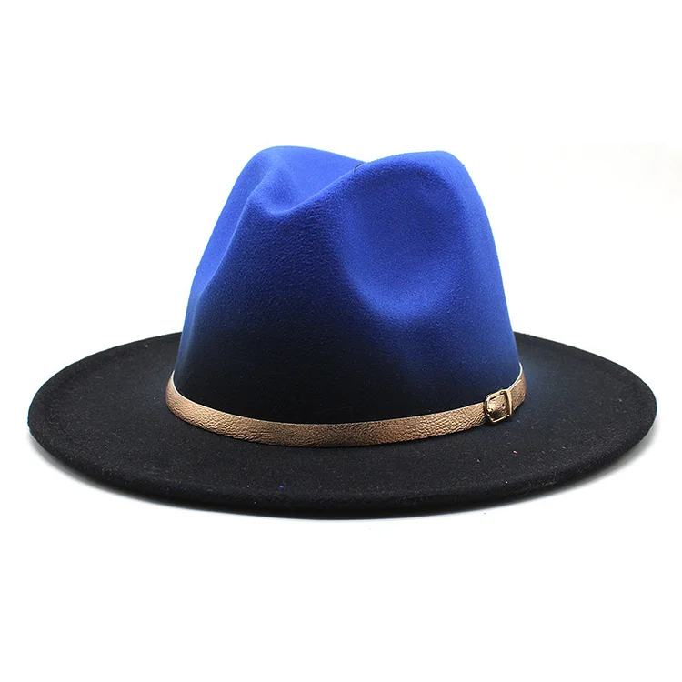 BrosWear Fashion Gradient British Style Flat Top Hat