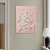 Christmas Tree 5D DIY Round Special Shaped Pearl Partial Drill Diamonds Dots Gem Art Kits with Wooden Frame Diamond Dots Paintings 30x40cm Diamonds Paintings Gem Art for Adults Beginners Home Decor