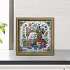 Cadeau romantique : kits de peinture en diamant partiel en forme de 5D DIY avec cadre en bois, kits d&rsquo;art en diamants &agrave; points, perceuse simple face d
