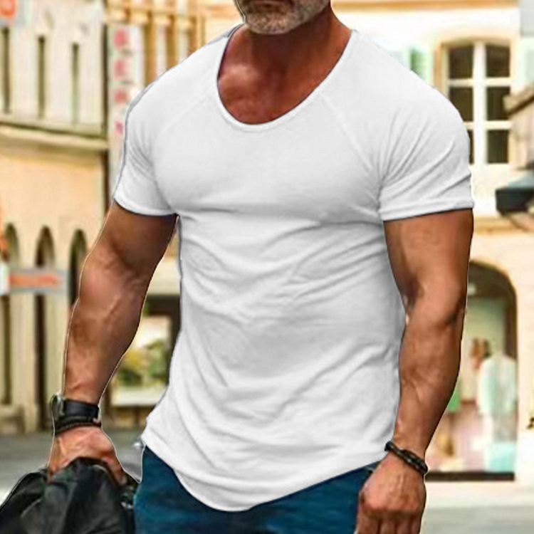 Men's Slim Fit Short Sleeve Round Neck Short Sleeve T-Shirt