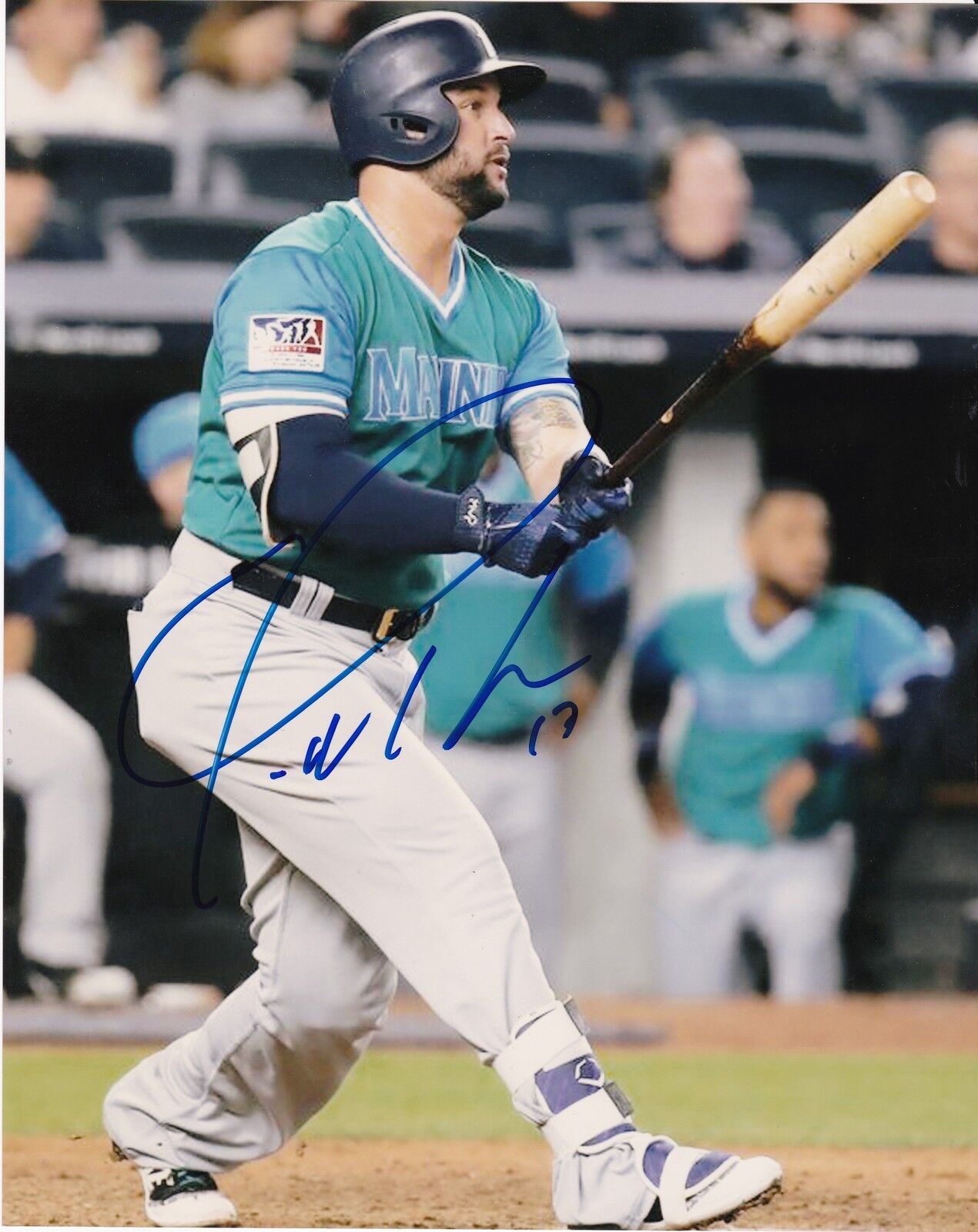 YONDER ALONSO SEATTLE MARINERS ACTION SIGNED 8x10