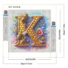 >SALE<5D DIY Full Round Drill Diamond Painting Letter K Home Decor Art Craft 30x30cm