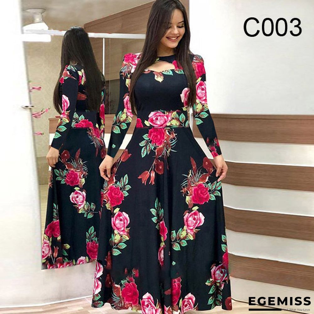 Color Blocking Flower Hip Wrap Dress Short Sleeved Dress Black Dresses | EGEMISS