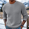 Men's Retro Crew Neck Western Style Knitted Sweater Pullover by Inlyline