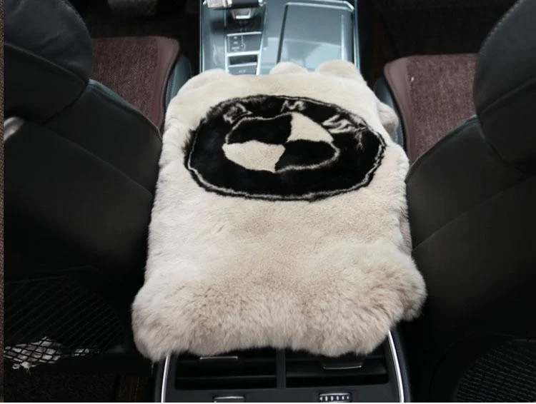 Fur armrest pads for high-end cars