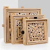 Balancing 3D Wooden Maze for Focus Development, Educational Interactive Hand-Eye Coordination Training