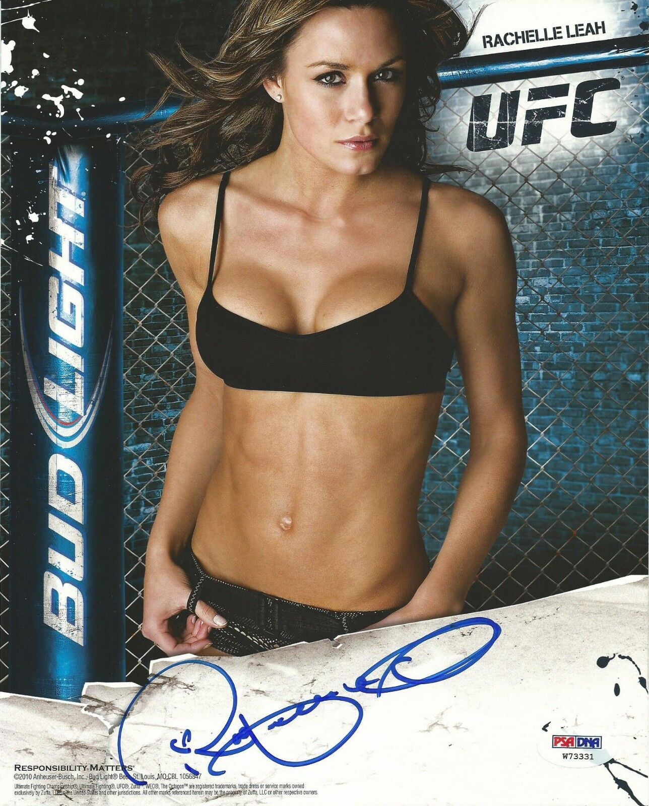 Rachelle Leah Signed UFC Playboy 8x10 Photo Poster painting PSA/DNA COA 2010 Promo Picture Auto