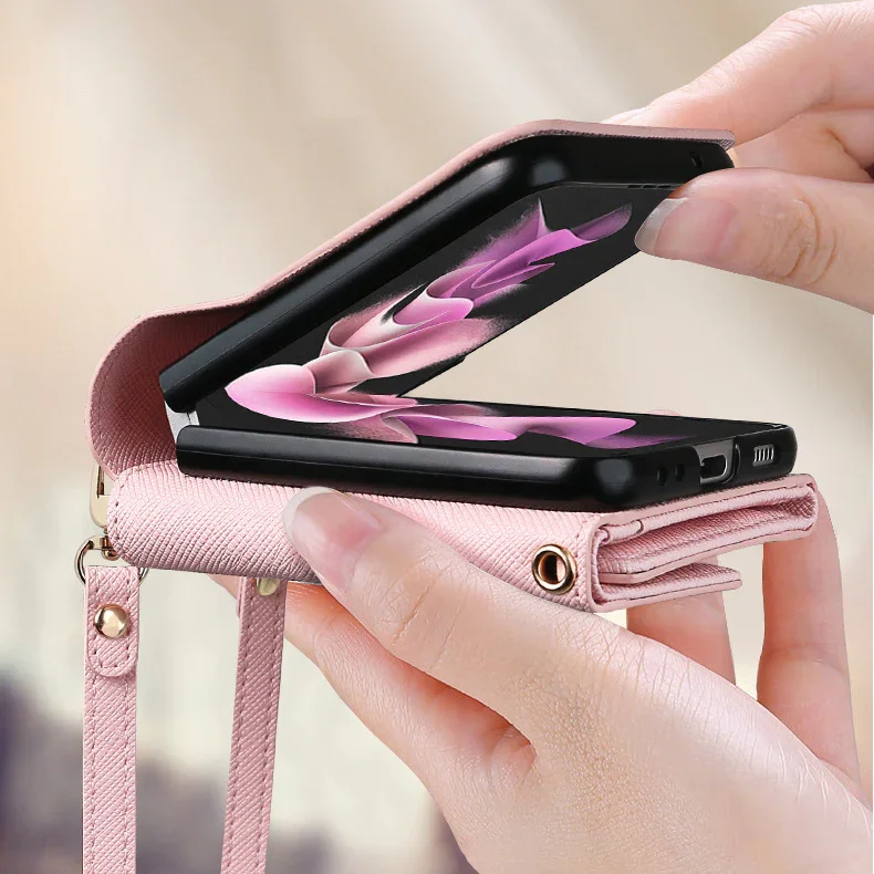 For Samsung ZFlip4 Folding Screen Wallet Phone Case