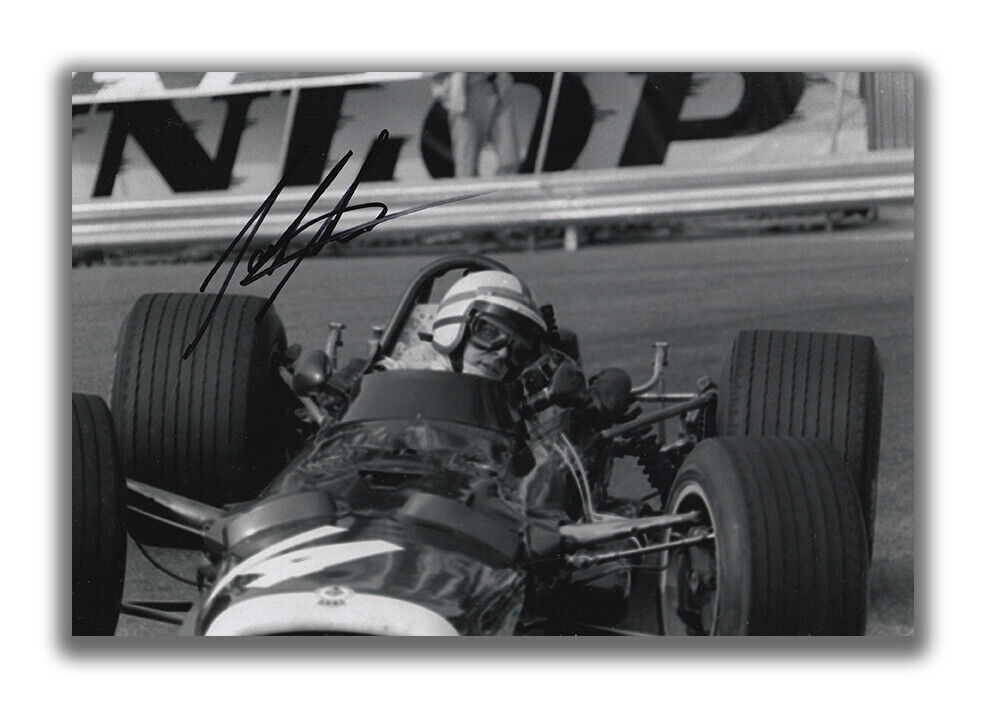 JOHN SURTEES HAND SIGNED 12X8 Photo Poster painting - LOTUS F1 - FORMULA 1 AUTOGRAPH.