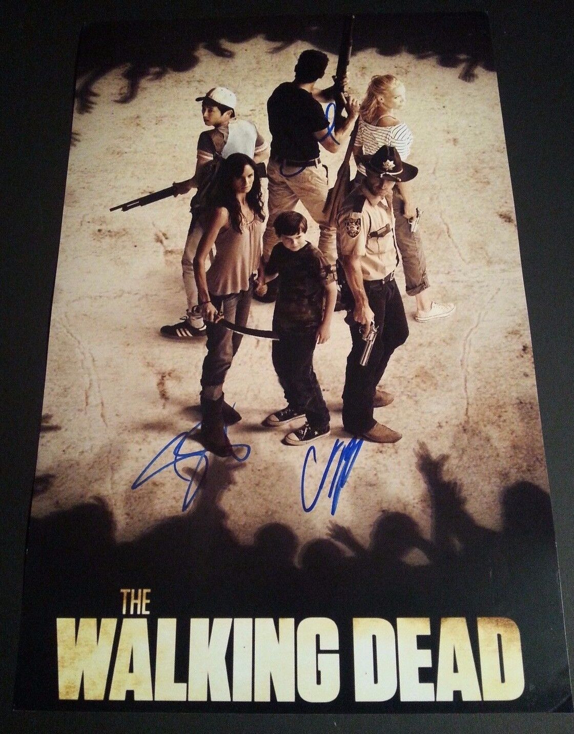 THE WALKING DEAD Cast(x3) Hand-Signed Season 1