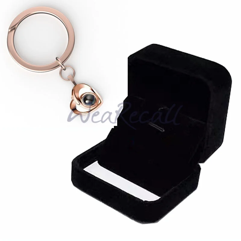 2023 Projector Picture Custom Personalized Heart Photo Keychain wetirmss
