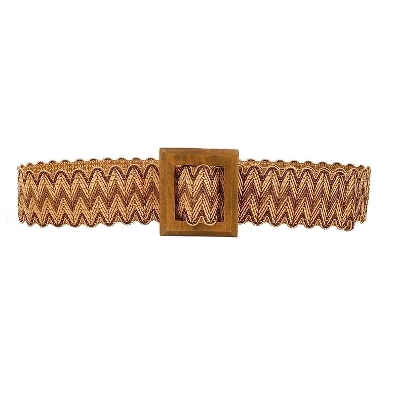 Casual Stripe Straw Woven Belt Women’s Woven Belts