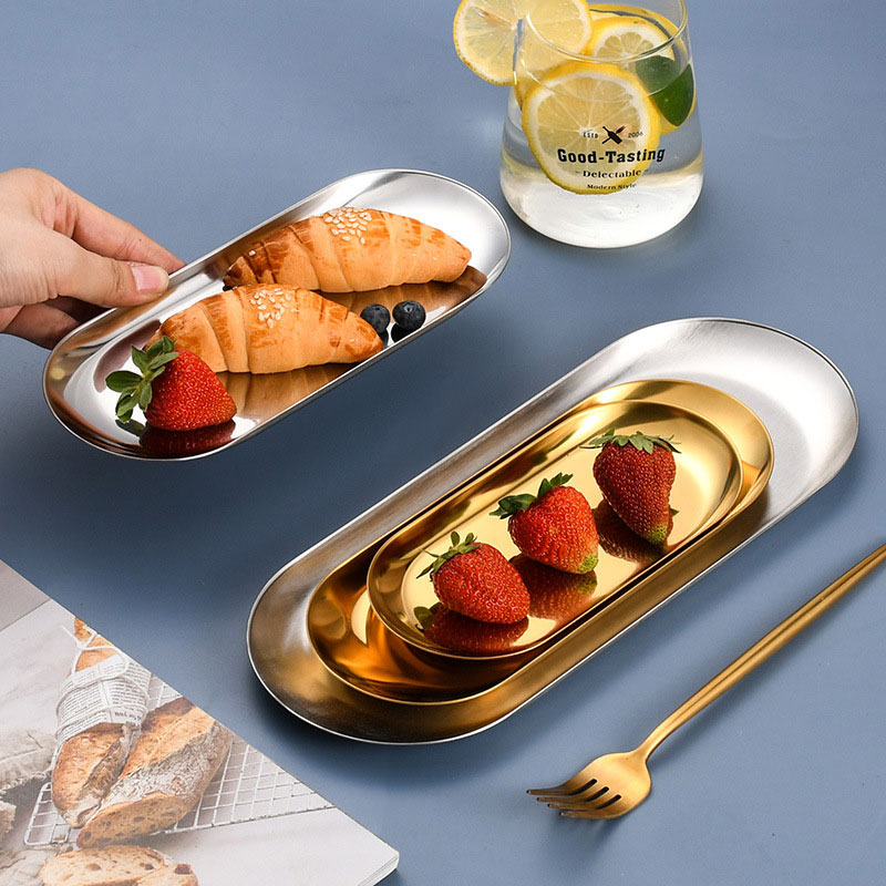 Nordic Western Food Oval Metal Plate