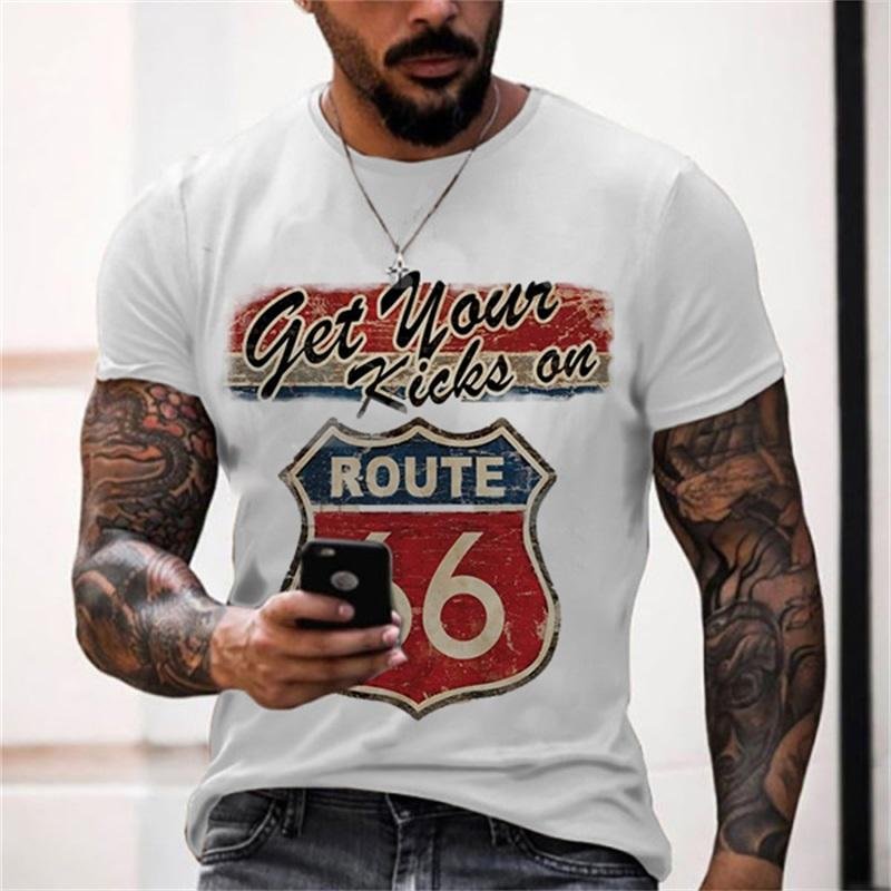 Outdoor Travel Get Your Kicks On Route66 T-shirt tacday