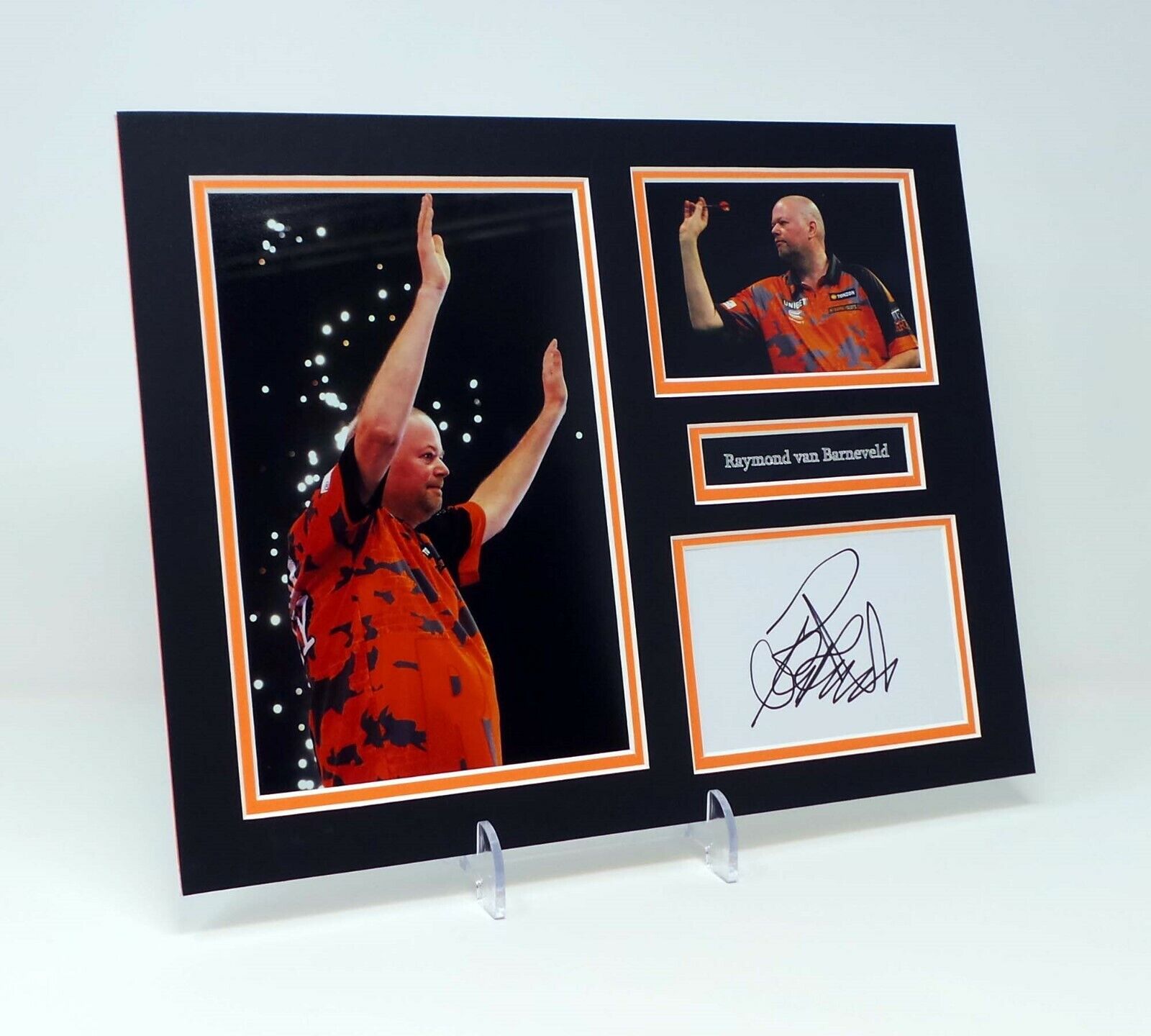 Raymond van BARNEVELD Signed Mounted Photo Poster painting Display AFTAL Played Darts Player