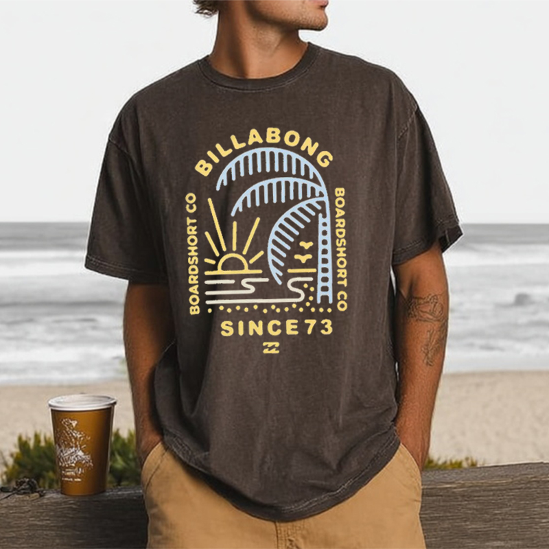  Vintage Graphic T-Shirt for Men - Perfect for Beach and Casual Outings