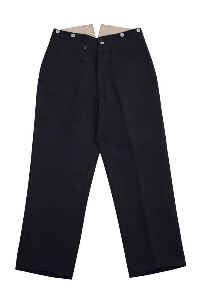   Polizei German Black Gabardine Service Trousers German-Uniform