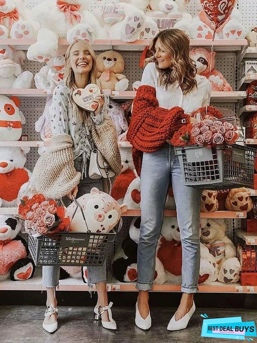 Fashion Knitting Solid Color Long Puff Sleeves Sweater