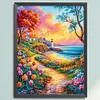Flowers Landscape-11CT Stamped Cross Stitch 40*55cm/15.75*21.65in tapestrymarket