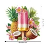 2D Flat Acrylic Ice Cream Fruit DIY Desktop Diamond Art Kits for Adults Beginner