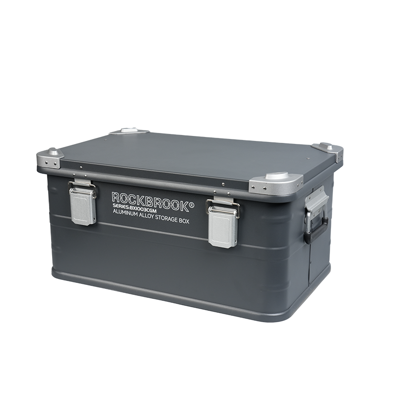 50L (57X38X28CM) KNIGHT BLACK Aluminum Storage Box