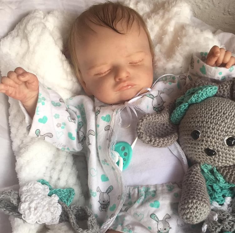 [Heartbeat Dolls]20" Soft Weighted Body,Touch Real Cute Lifelike Handmade Silicone Sleeping Boys Toddler Doll Rebornartdoll® Rebornartdoll®