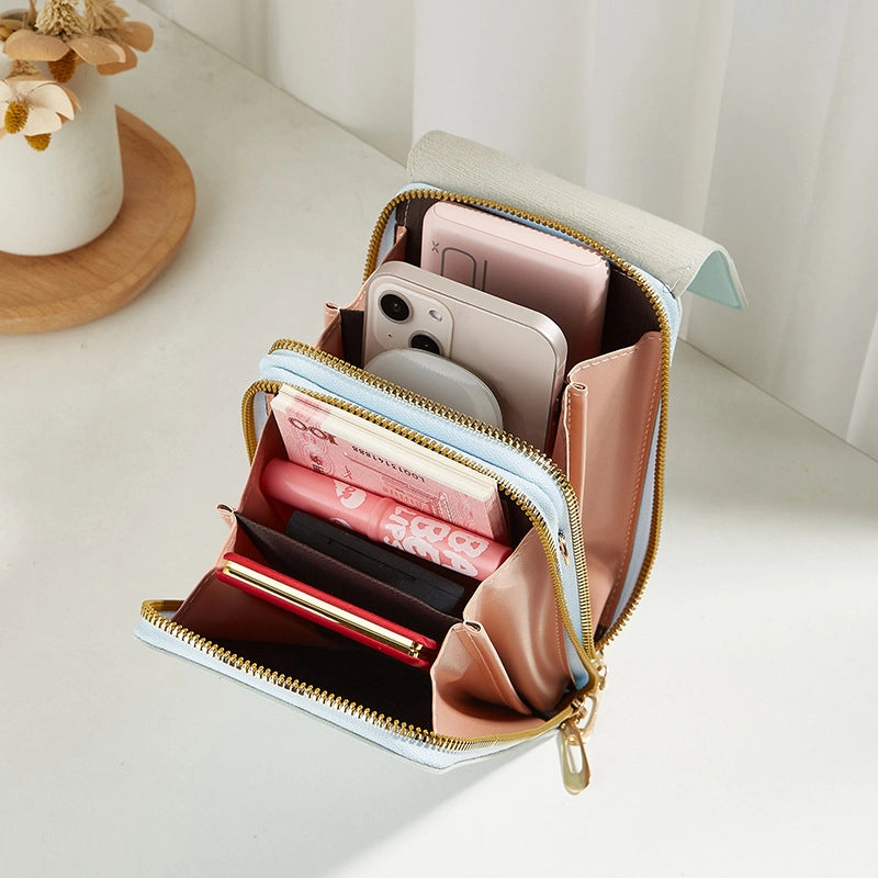 Women’s Solid Color Pu Leather Zipper Wallets