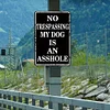 No Trespassing My Dog Is An Asshole - Vintage Metal Signs(12*16Inch) - Warning 