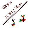 >Buy 2 Get 1 Free<100 Pieces Solid Color DIY Twisting Sticks Pipe Cleaner Chenille Stems Craft for Creative Styling Art Craft and Custom Hair Accessories