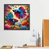 Diamond Painting -DIY Round Drill Fighting Fish in the Flower Bushes(40x40cm)