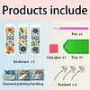 3Pcs Special Shaped Flower Greetings 5D DIY Diamond Painting Book Mark for Home