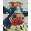 >SALE<Full Embroidery Eco-cotton Thread 11CT Printed Cow Cross Stitch Kit 40x50cm