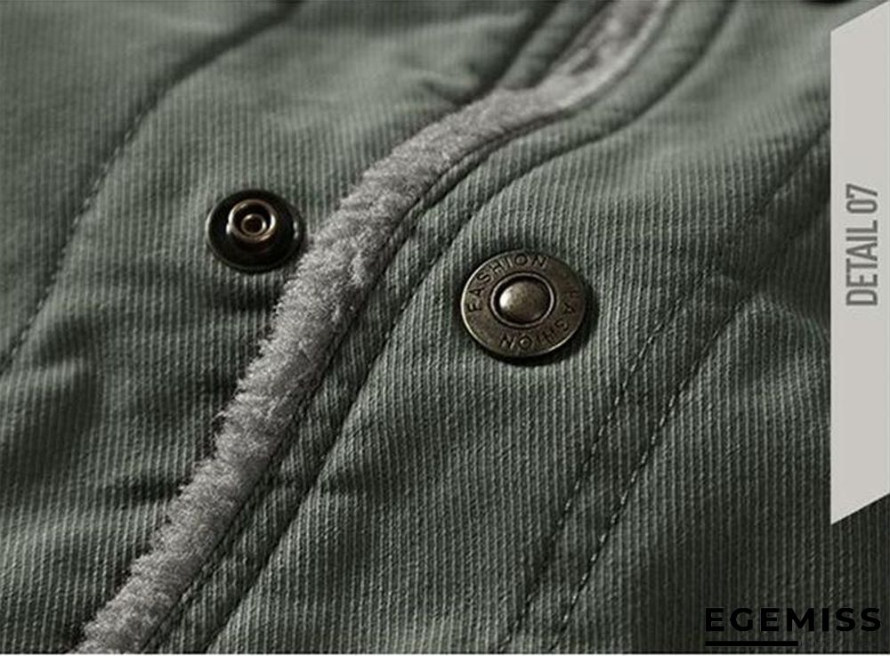Men Brand Bomber Jacket  Autumn Winter Thick Warm Military Jacket Men Fur Collar Plus Size 6XL Fleece Coat Jaqueta Masculina | EGEMISS