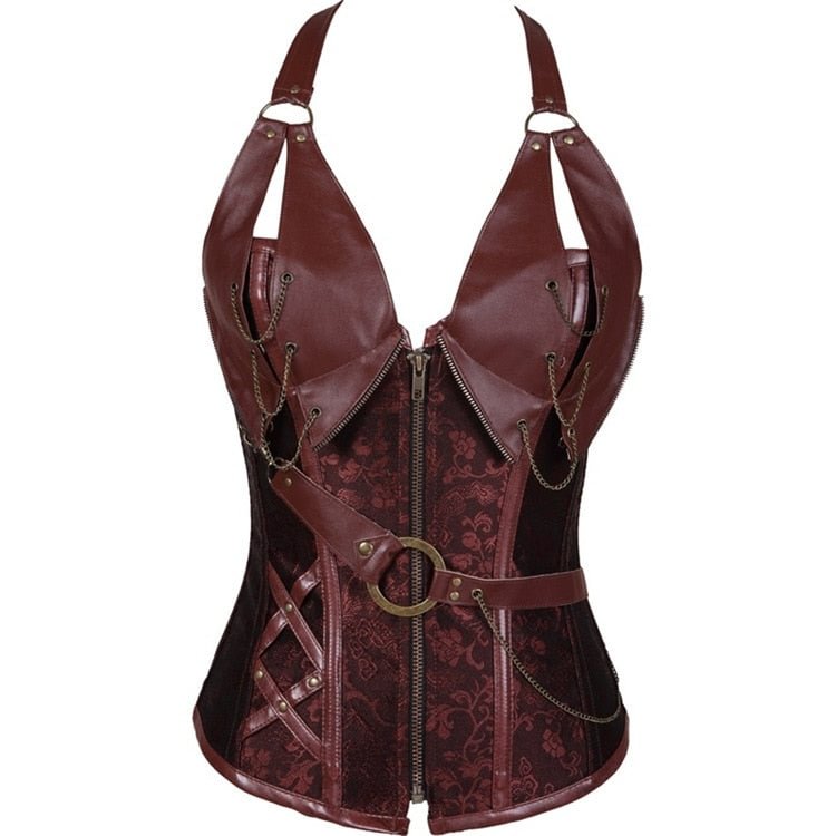 Steampunk Women Corset Gothic Body Bustier Burlesque Dress Tummy Slimming Top Shapers Steel Boned Black Sexy Plus Size S M -6XL