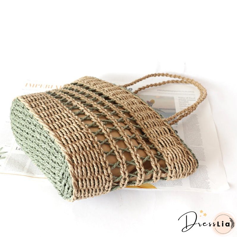 Hollow Out Vegetable Basket Vacation Casual Handbag